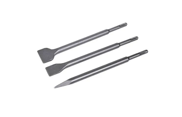 Kit Ponteiro e Talhadeiras SDS Plus Em Aço Cromo - 03 pcs 