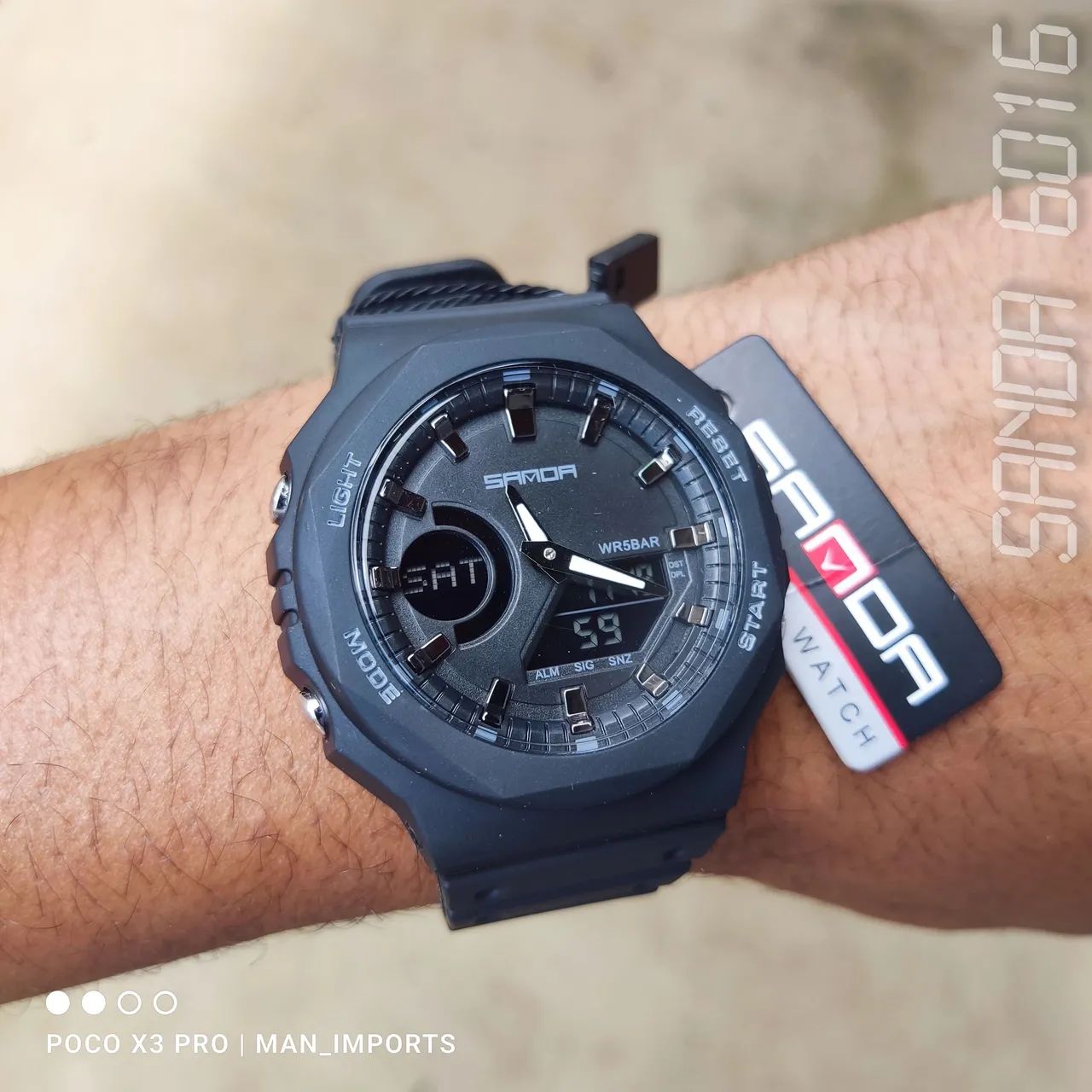 SANDA 6016 Dual Display Watch - Relógio Digital/Analógico, Multifunções - Foto 5