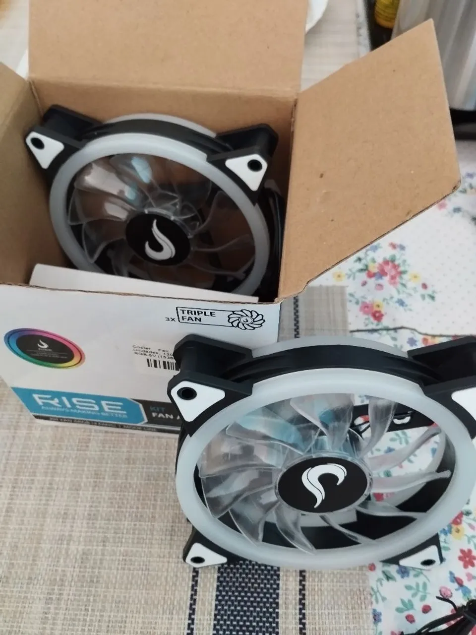 Ventoinha para PC RISE 3x120mm RGB ARGB