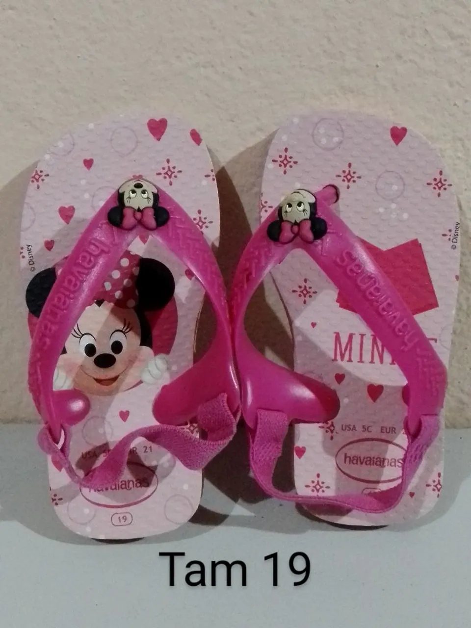Havaianas Minnie Rosa Tamanho 19 novas