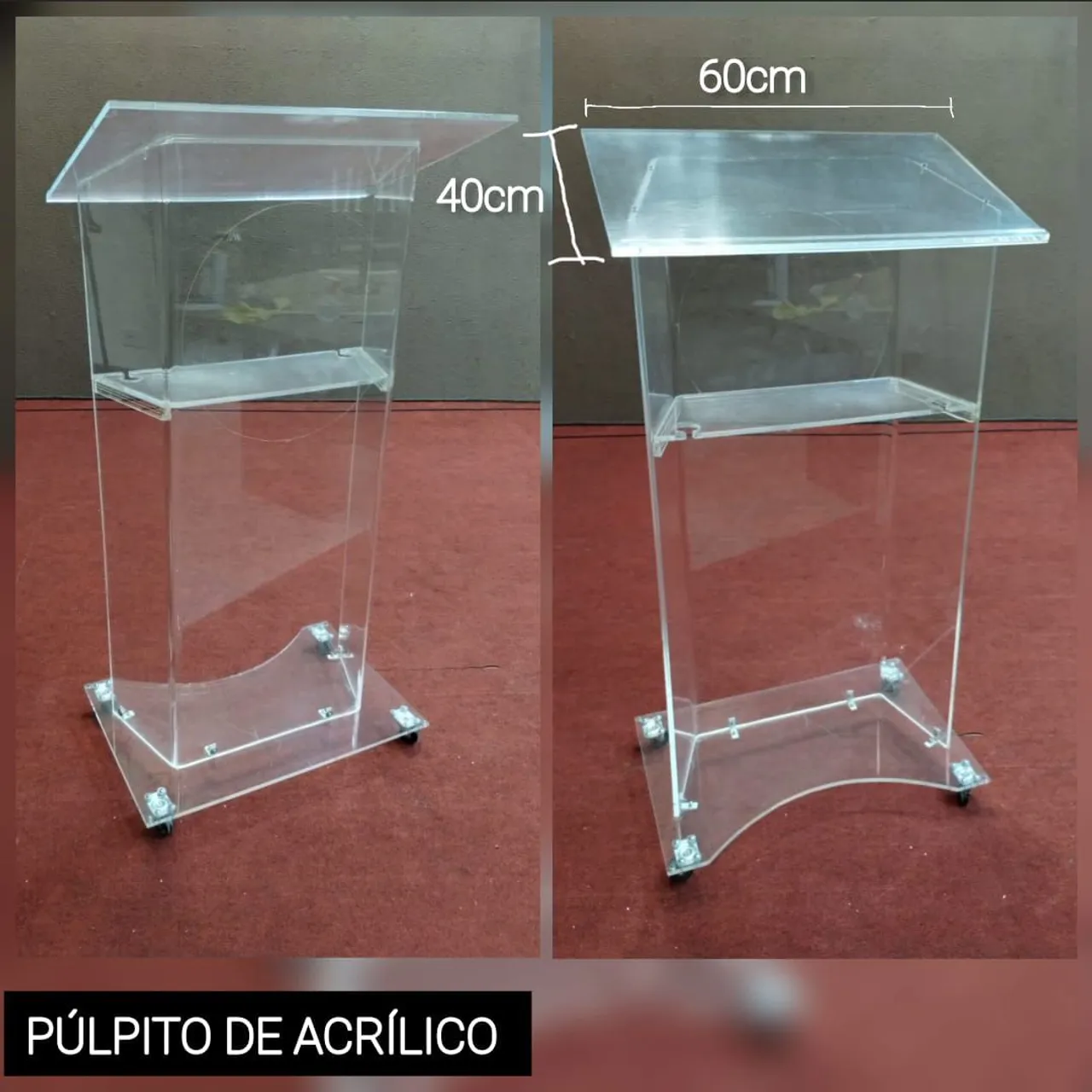 Púlpito de Acrílico Transparente - Elegância e Visibilidade