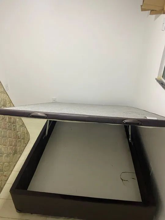 Cama Box de Casal com Baú mais colchão