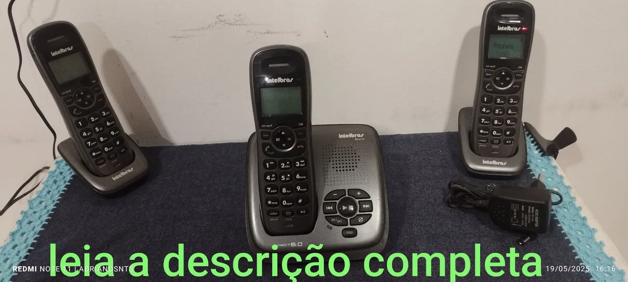 Telefone sem fio Intelbras, ts 6130. Leia a descrição completa.