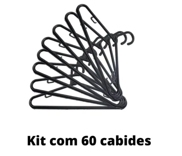 60 Cabides Pretos Para Loja Premium Para Atacado Roupa