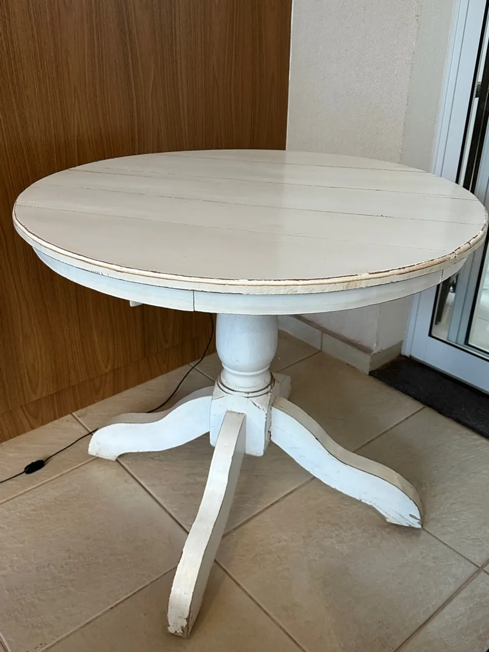Mesa de canto redonda madeira