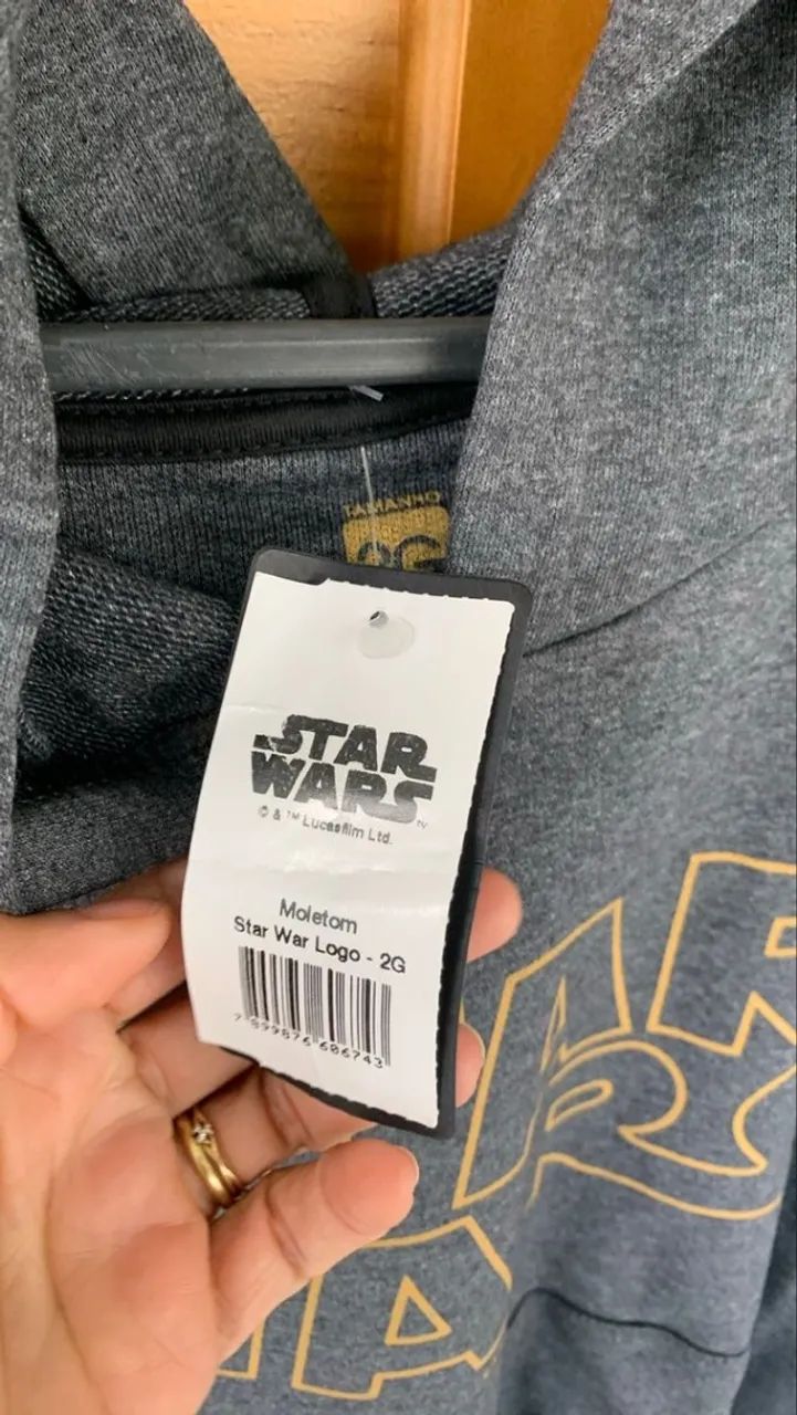 Casaco 2G, moletom, Cinza, Star wars - Foto 4