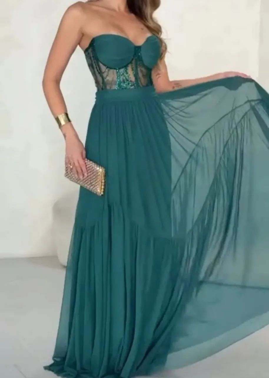 VESTIDO FORMANDA VERDE ESMERALDA 
