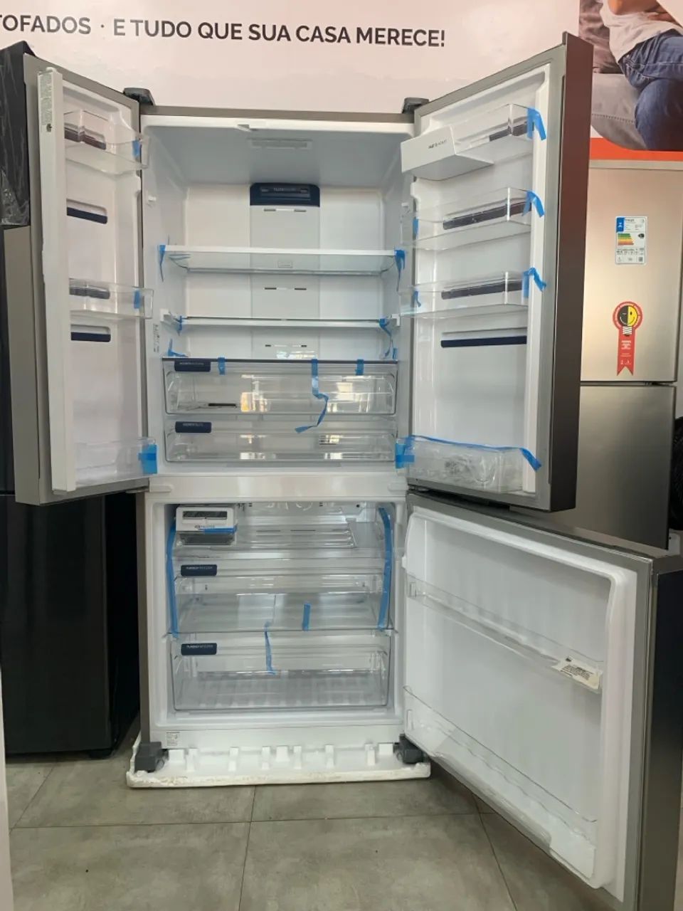 Geladeira Electrolux Frost Free Inverter 590L AutoSense 3 Portas Cor Inox Look (IM8S) - Foto 4