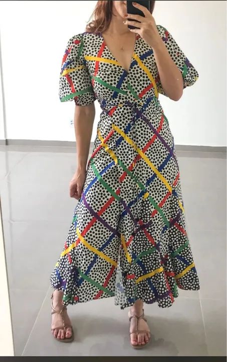 Vestido Farm longo estampado P 