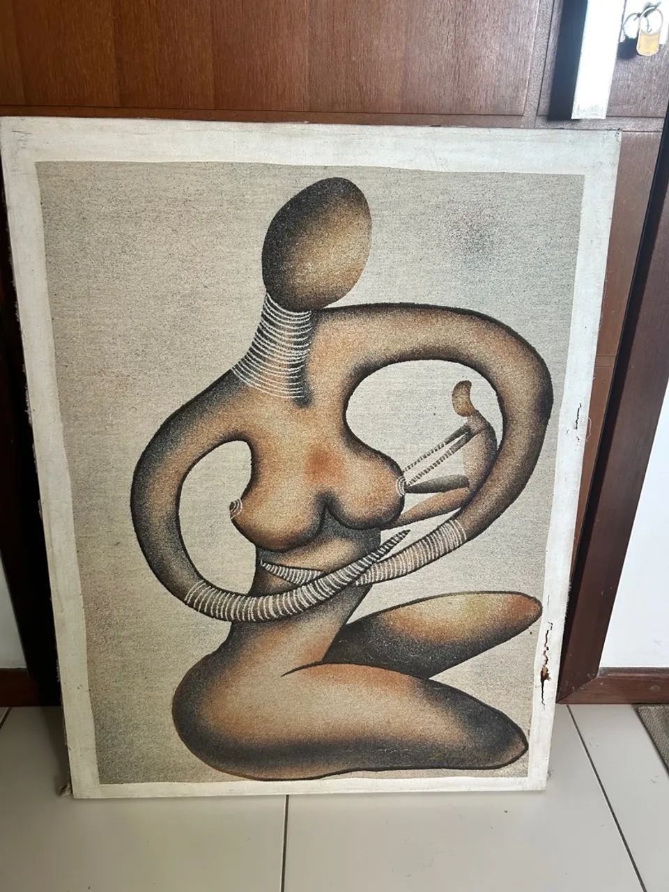 Quadro pintura em tela com técnica pintura com areia - Foto 2