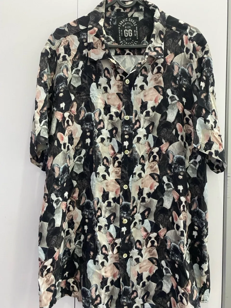 Camisa Estampada de Buldog Francês - GG