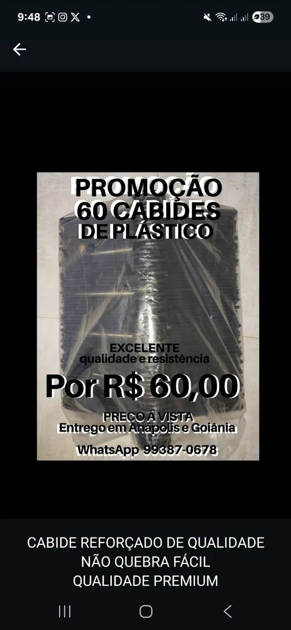 Cabide de plástico resistente direito da fábrica - atacado e varejo -  entrego - Foto 2