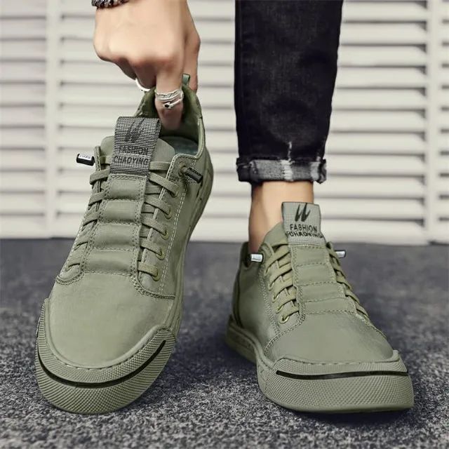 Tênis Verde Estilo Militar - Foto 4