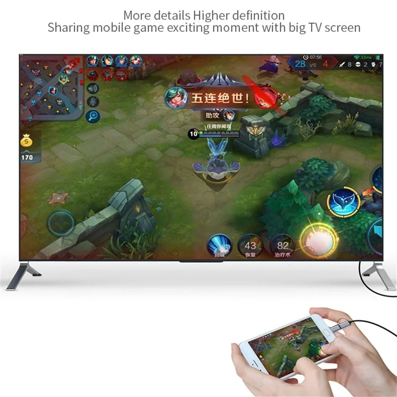 Adaptador HDMI para Celular - Espelhe seu celular na TV! - Foto 5