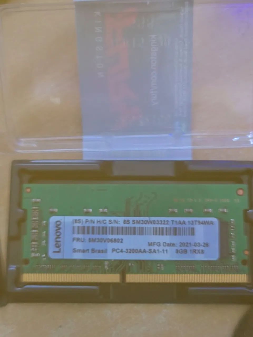 2x pentes de Memória RAM Lenovo (smart) 8GB DDR4 para Notebook 3200Mhz total 16GB