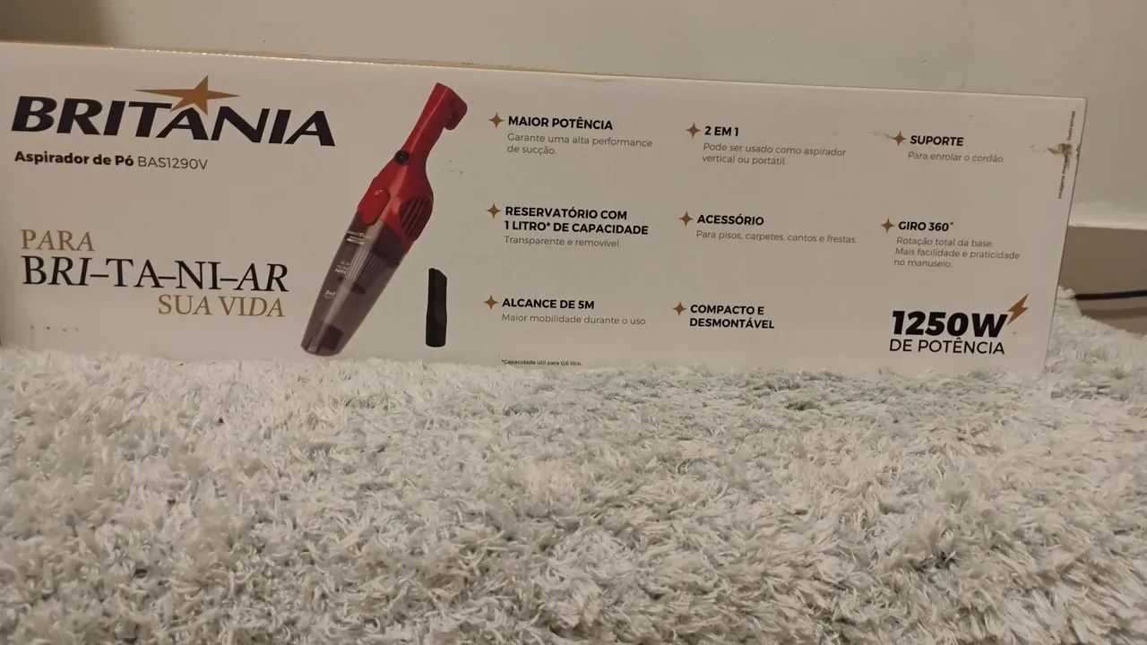 Aspirador de Pó Britânia BAS1290V 1250W 2 em 1 - Foto 2