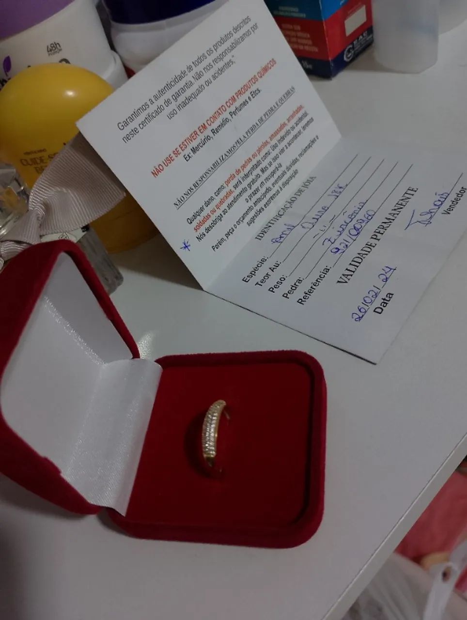 Aparador de aliança ouro 18 peso 1.6 novo primeira dona - Foto 2