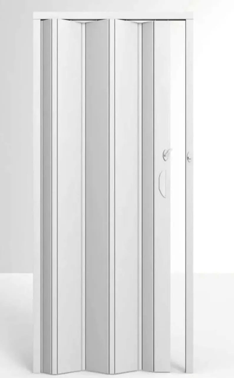 porta sanfonada completa preta/ cinza/ branca  - Foto 3