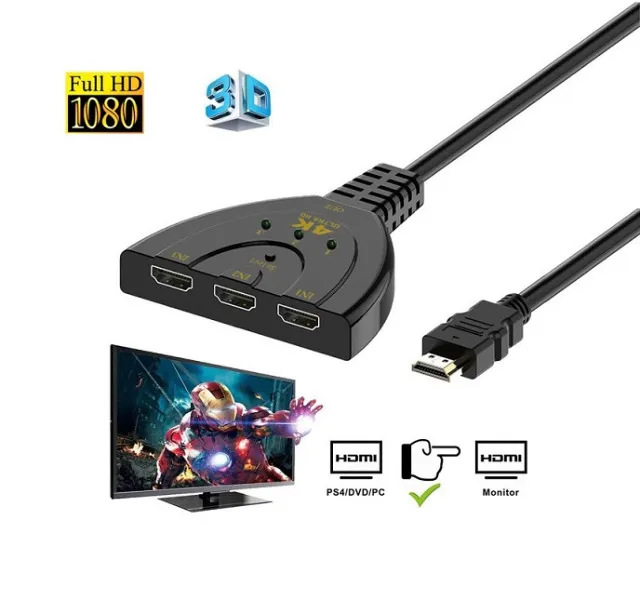 Hub Switch Hdmi 3 Portas 1080P
