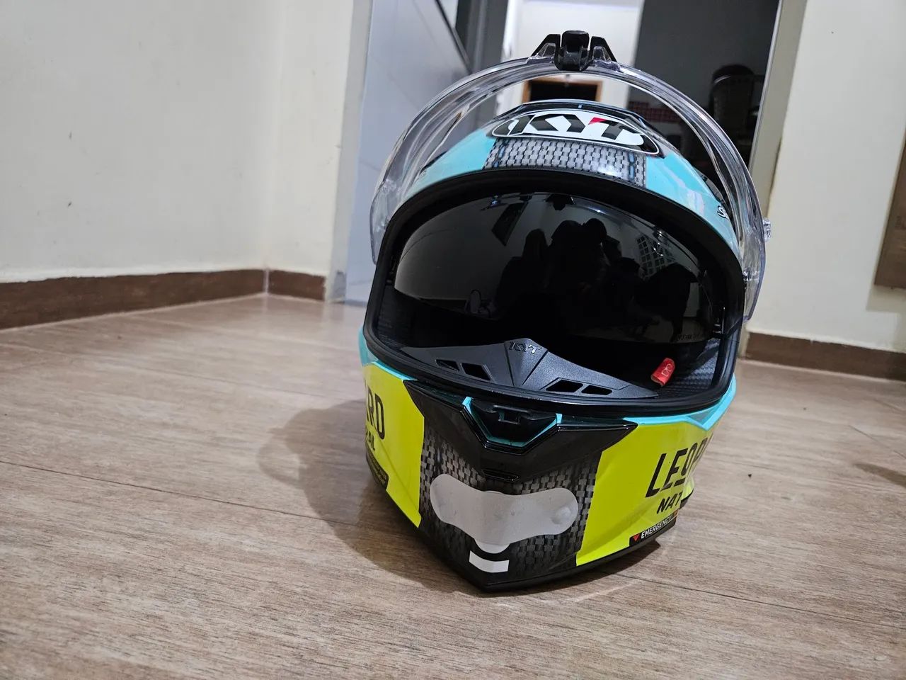 Capacete KYT R2R Max Foggia Misano tamanho 56 - Foto 5