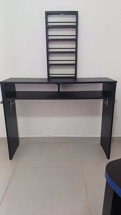 Mesa de mdf c/ organizador de esmaltes Preta - Foto 4