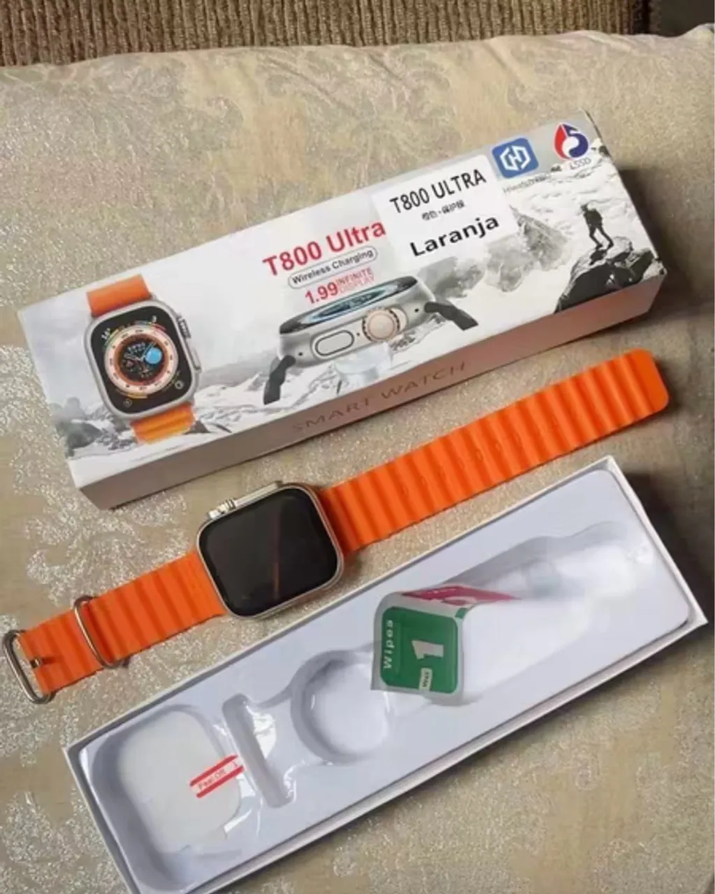 Smartwatch T800 Ultra Laranja - Novo