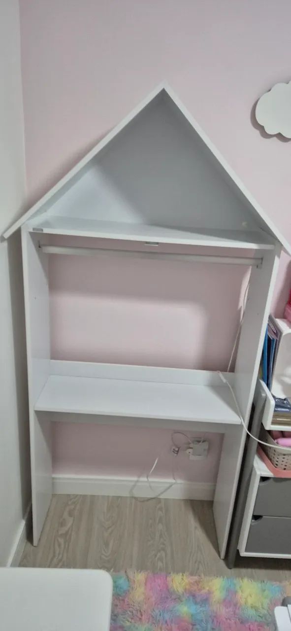 Móvel infantil branco com cabideiro - Foto 3