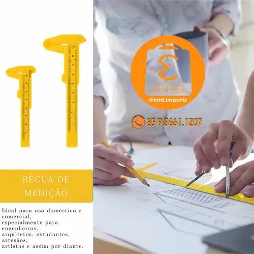 Paquimetro Analógico De Plástico 2 Peças BOM-6500 - Foto 2