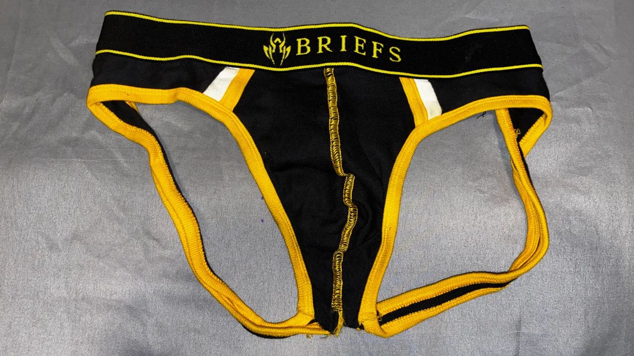 Cueca JockStrap Amarela Briefs M 