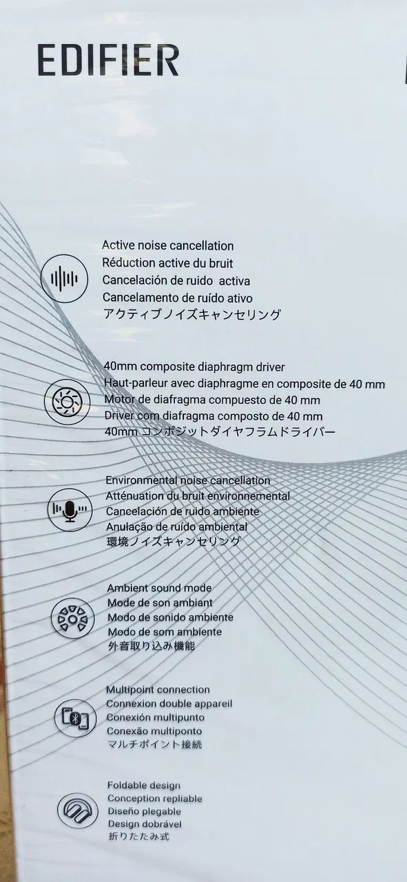 Headphone Edifier WH700NB PRO cancelamento do ruído som potente e bateria longa duração  - Foto 2