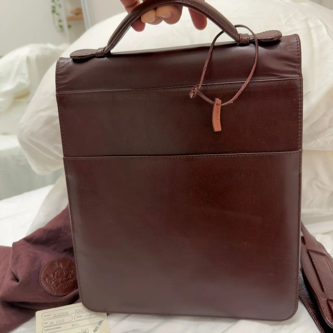 Bolsa de couro legítimo - Cor vinho - Foto 3