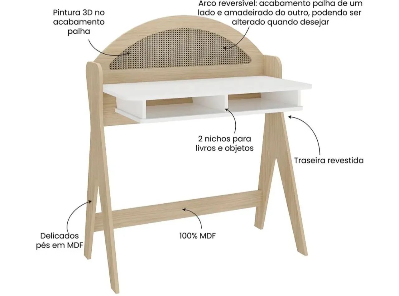 Promoção escrivaninha MONTAGEM GRÁTIS  - Foto 3