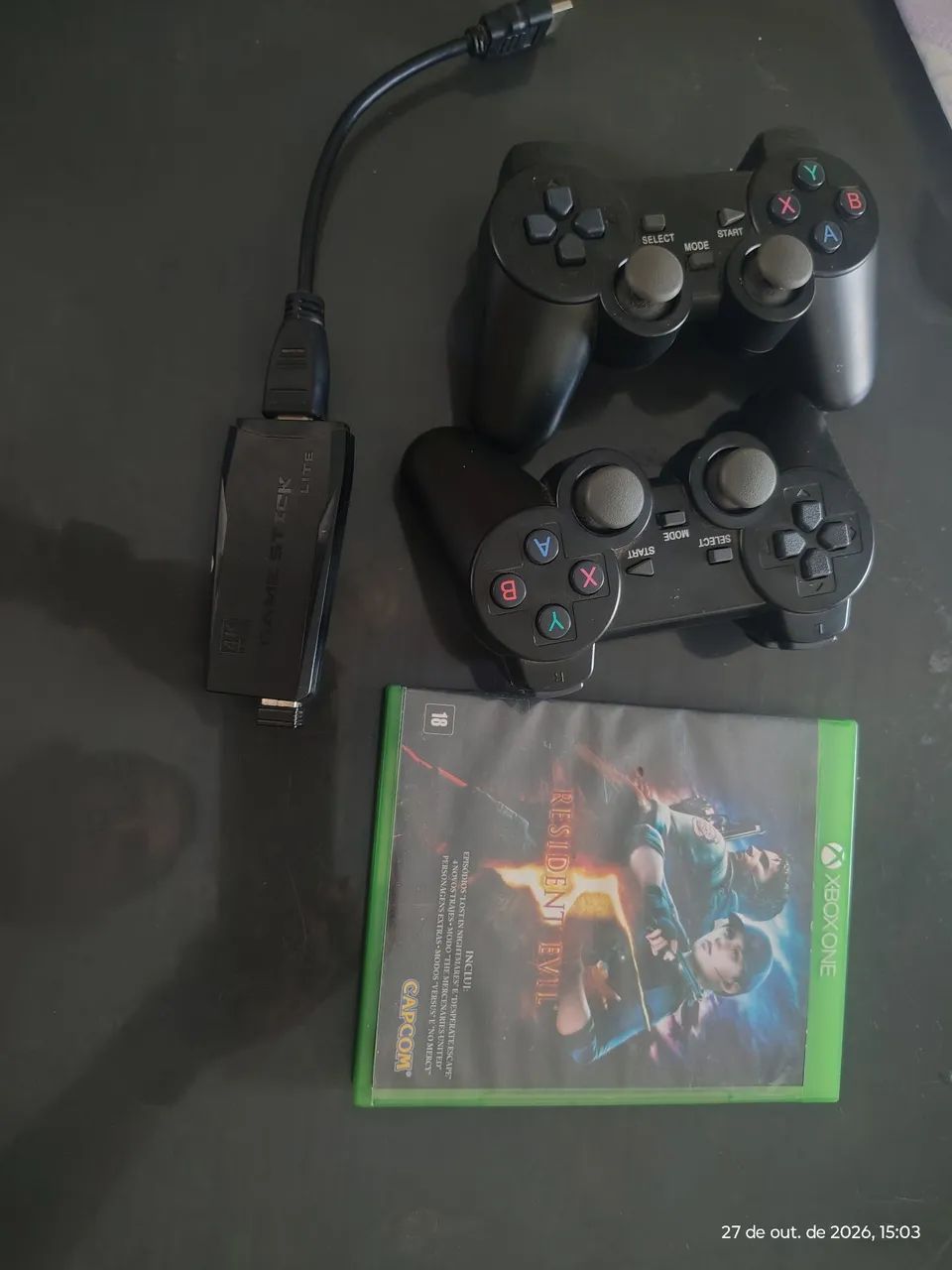 Vendo Game e stick e esse jogo de xbox one