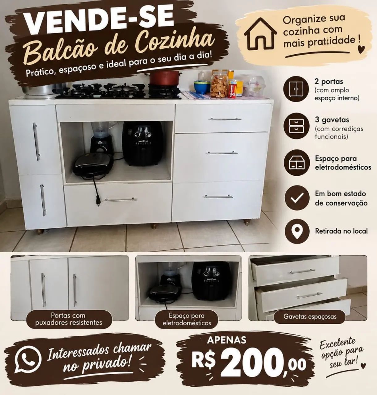 Vendo esses móveis bem conservados...