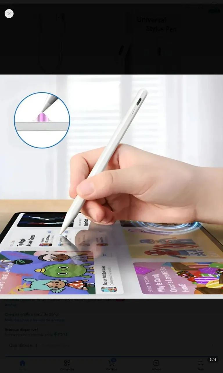 Caneta universal Stylus para IOS/Android/Windows  - Foto 2