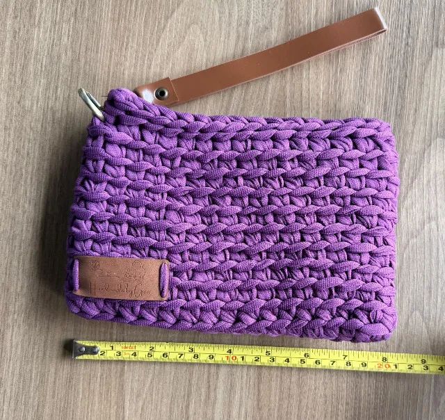 Bolsa de mão (clutch) em crochê - NOVA - Foto 4