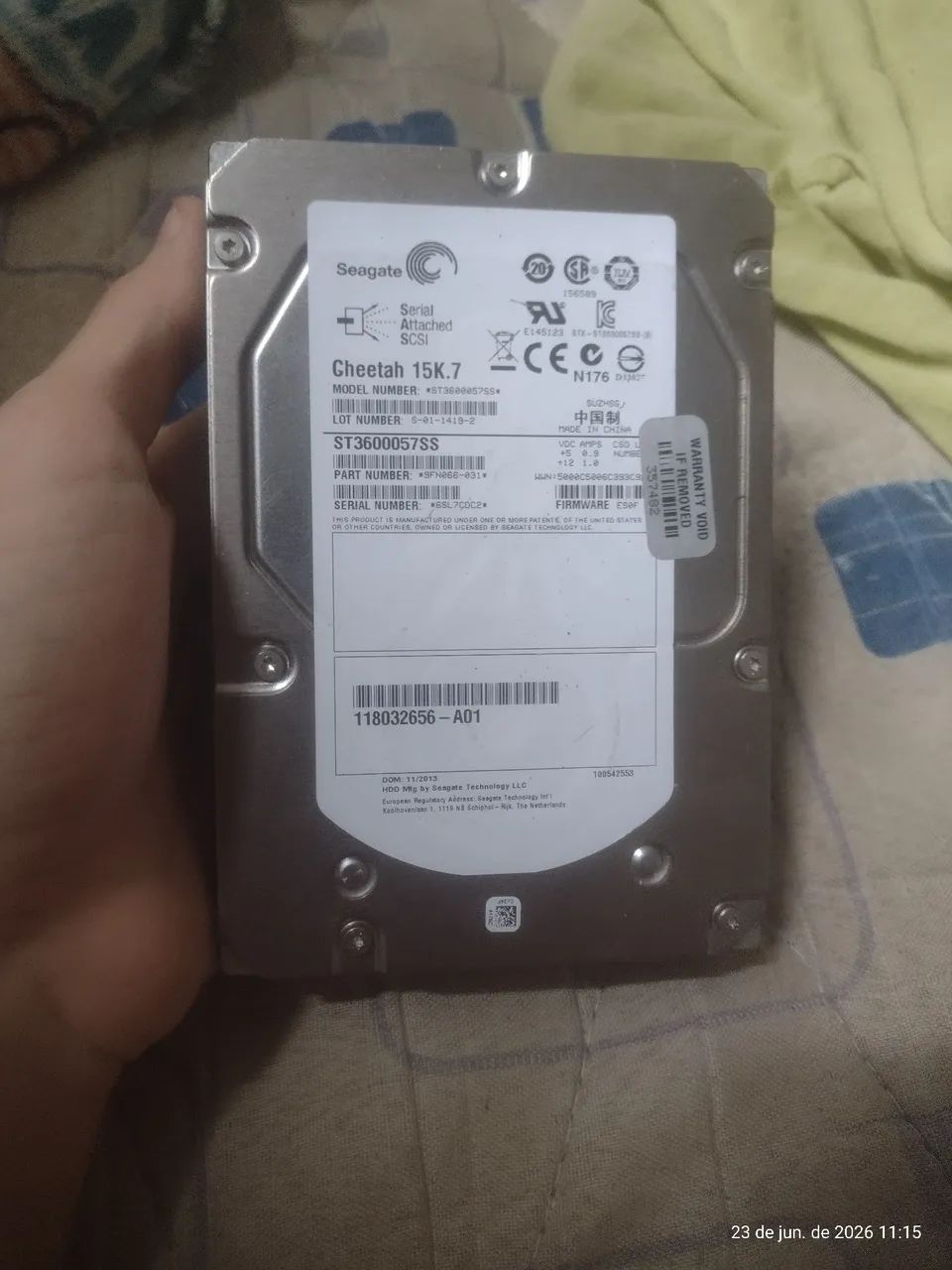 HD DE SERVIDOR 600GB SAS