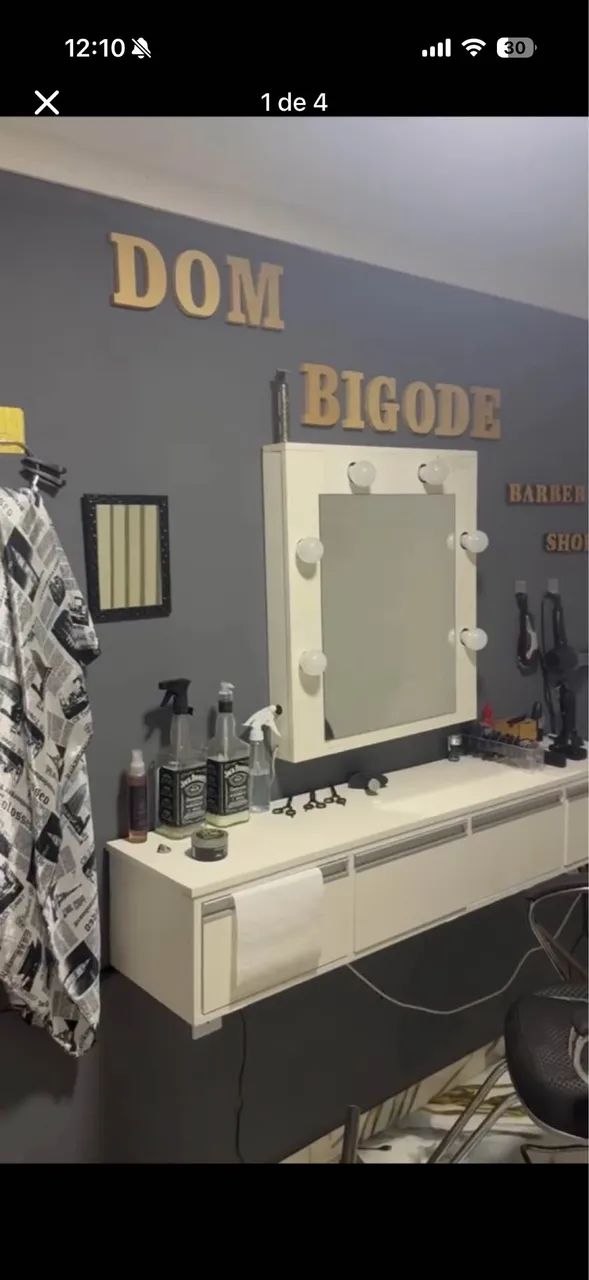 Itens para barbearia (móveis e cadeira) - Foto 2