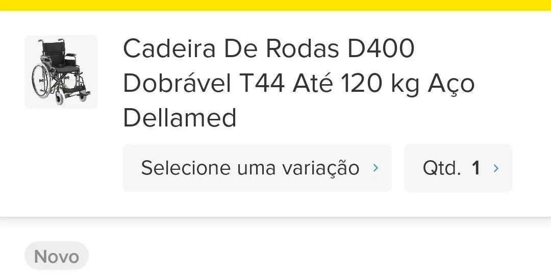 Cadeira de rodas nova - Foto 3
