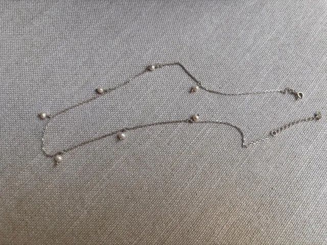 Choker em prata 925 com pérolas de agua doce.