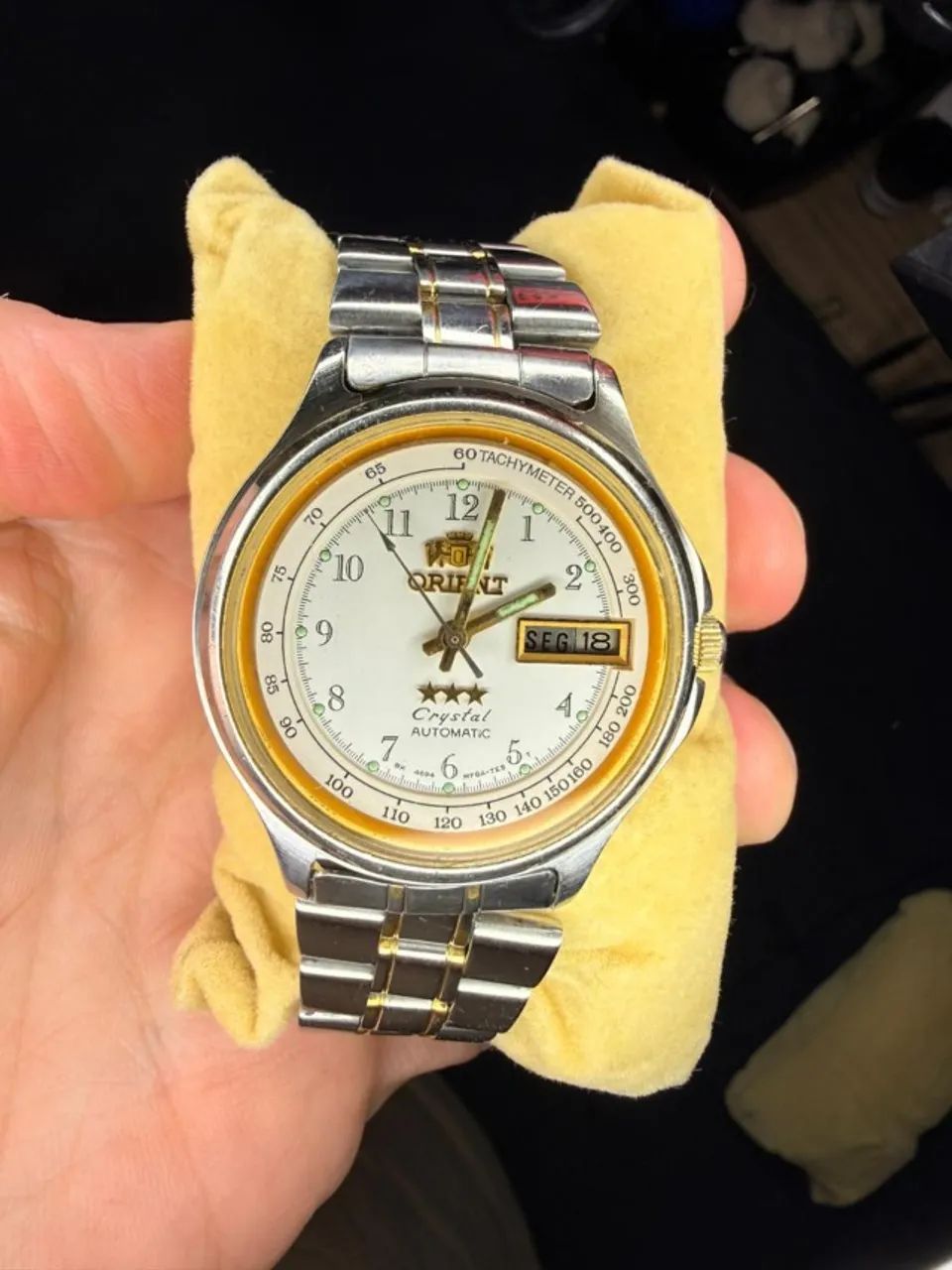 オーガ　3点おまとめ Orient Crystal Automatic 3 Stars - Vintage - Japão - Acessórios