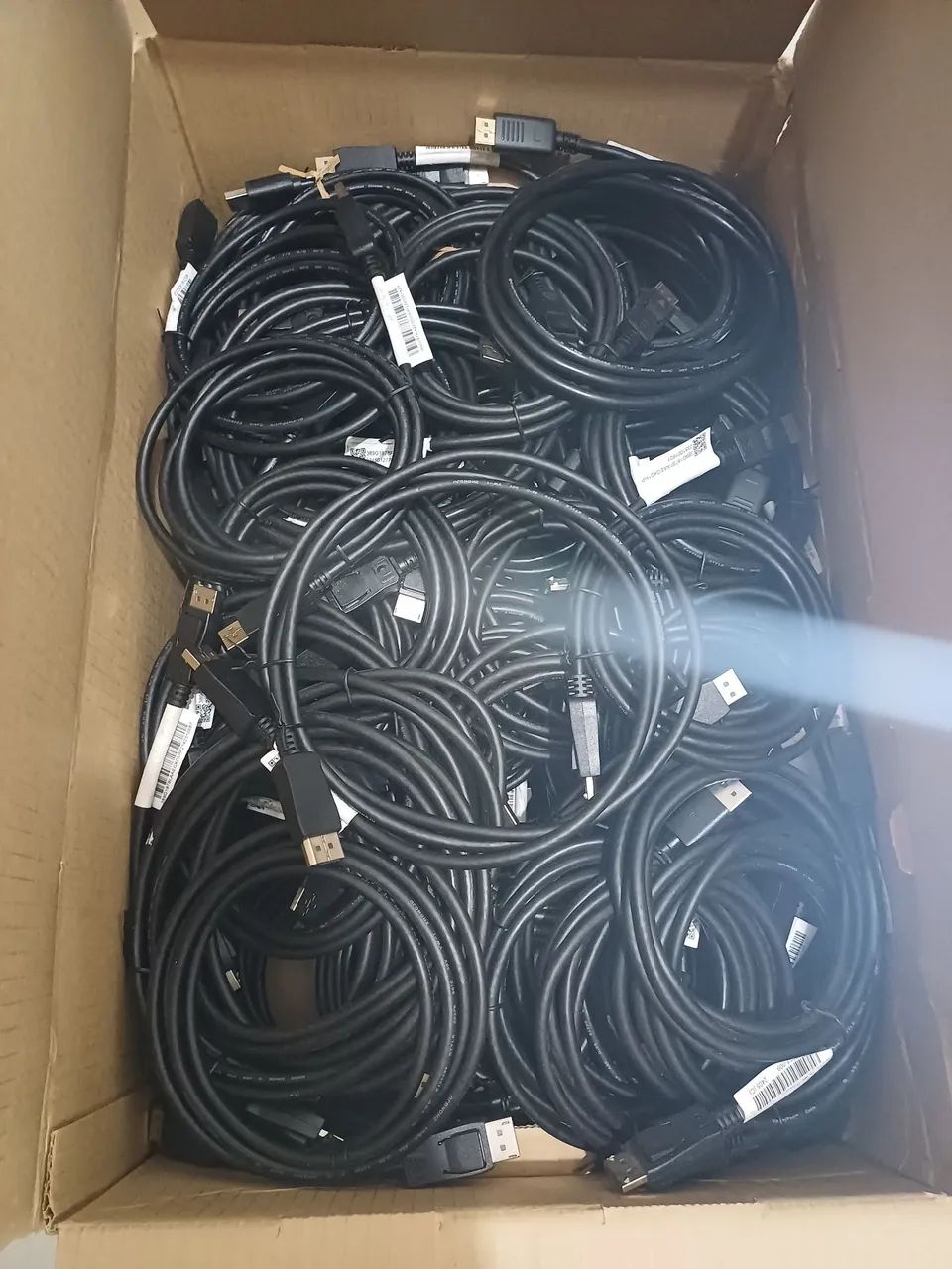 Lote com 150 cabos displayport Hp com 1,8m novos