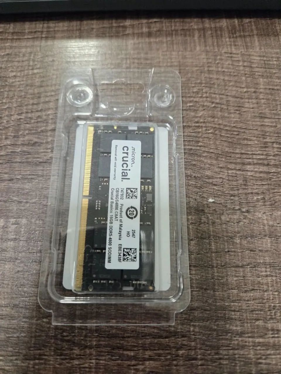 Memória Ram - DDR5 - 16gb - 4800mhz - P/ Notebook - Nova - Foto 2