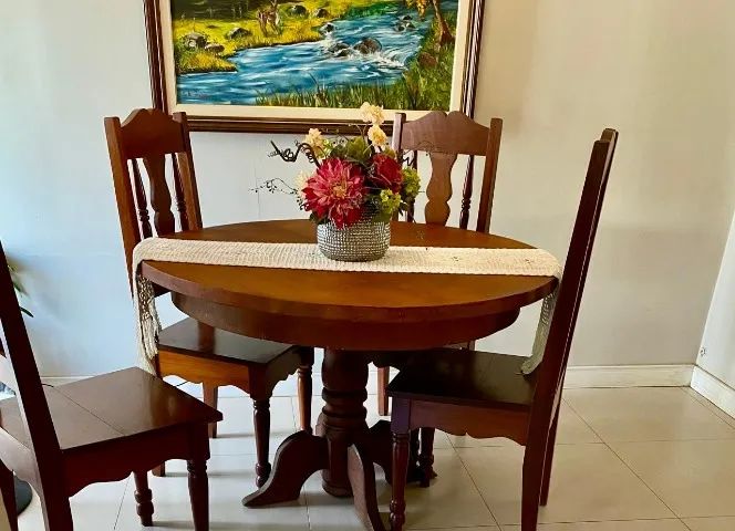 Mesa Clássica de Mogno e Cerejeira  - Foto 2