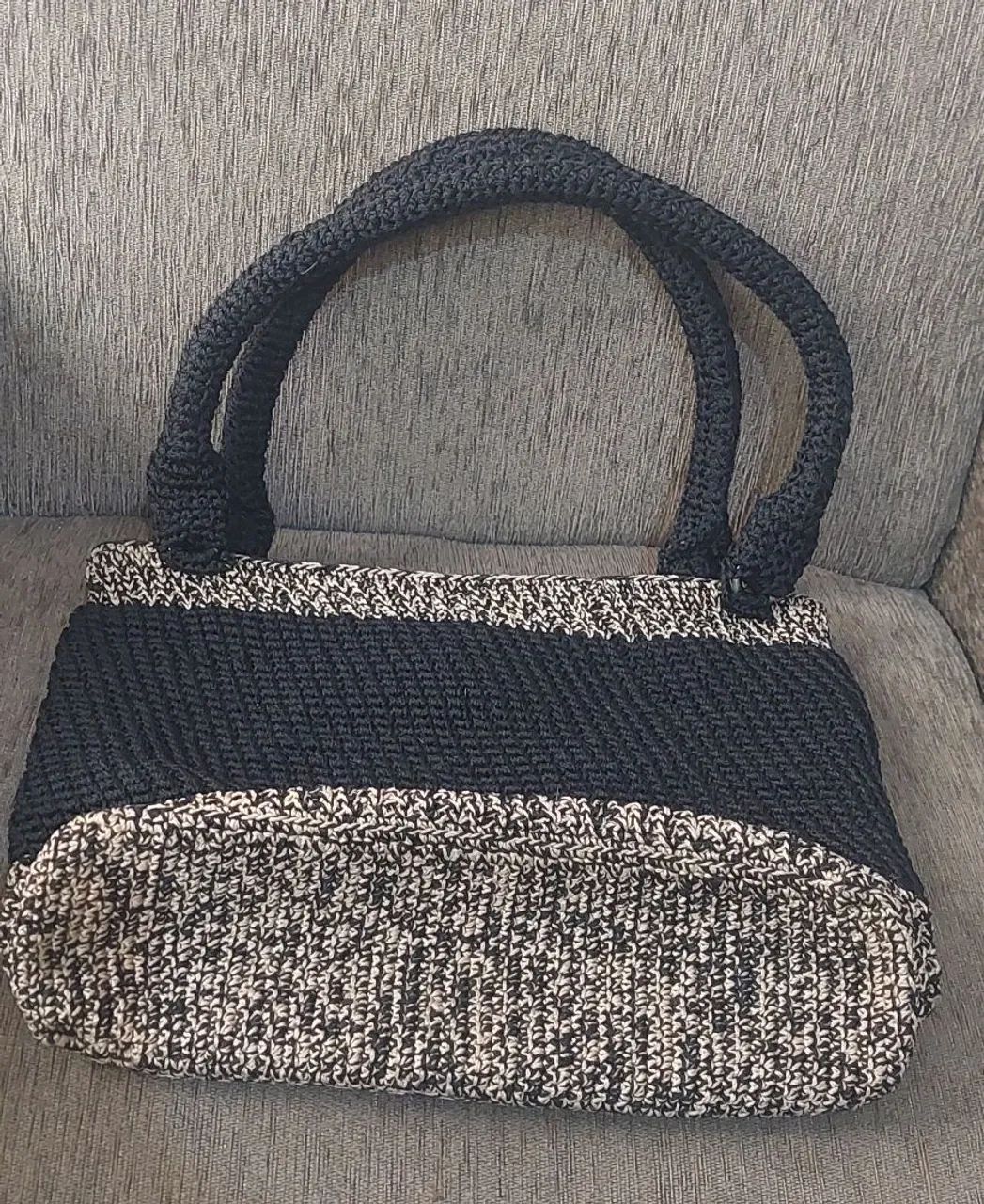 Bolsa de Crochê com Forro e Zíper  - Foto 3