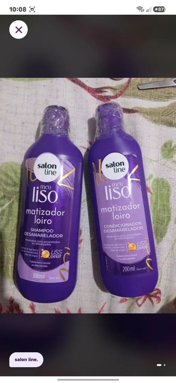 Kit shampoo matizador salon line