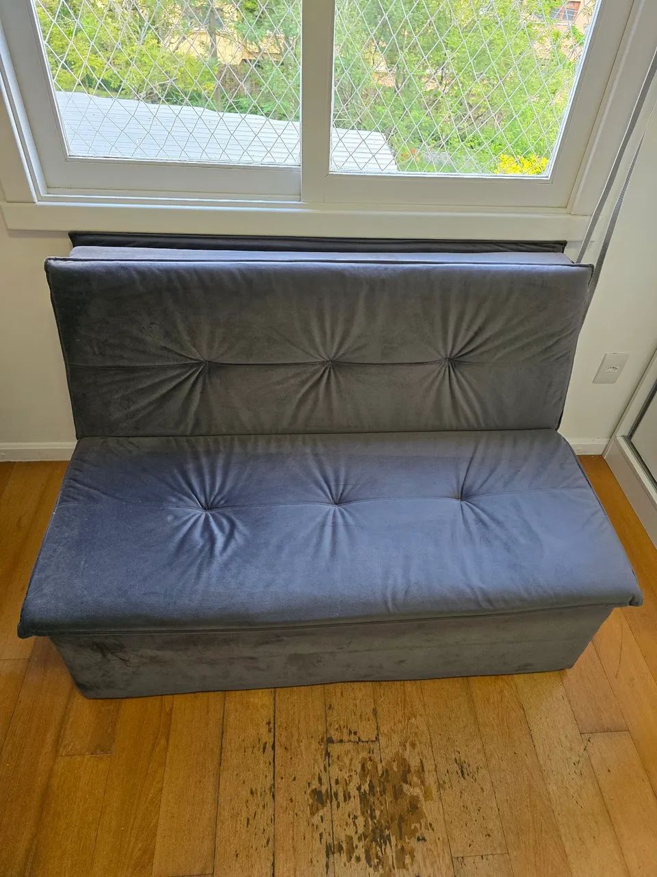 Sofá Cama Slim Cinza - Foto 2