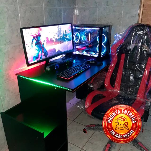Mesa Gamer Black - Estilo e Performance para seu Quarto
