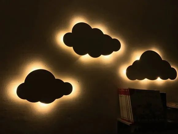 Nuvem rústica decorativa com LED (UNIDADE) - Foto 2