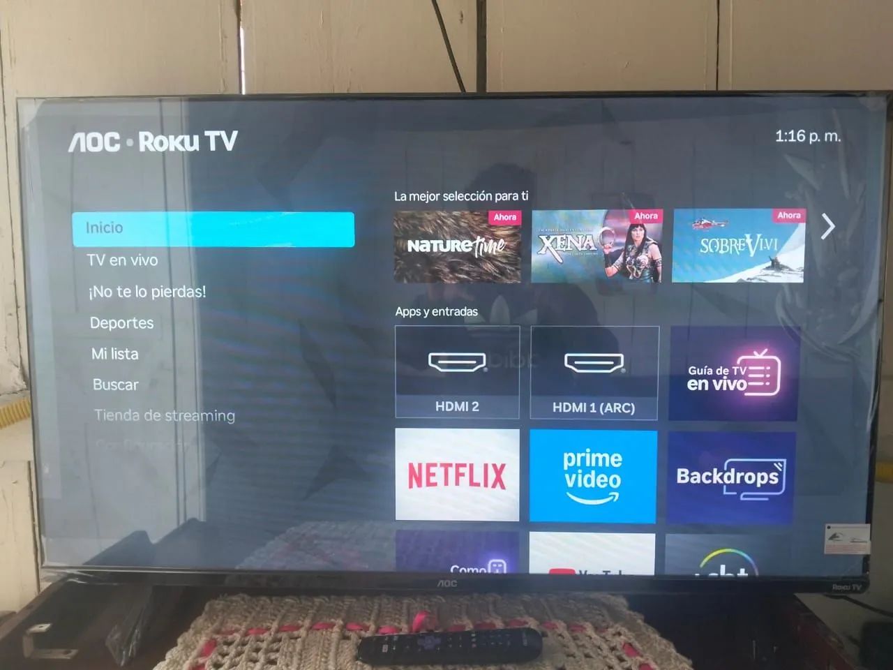 Smart TV 43 polegadas NOVA AOC ROKU